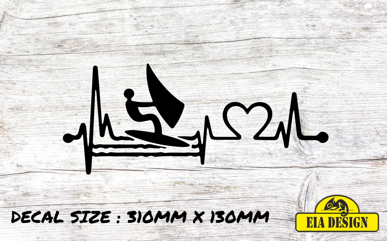 HEARTBEAT 10 vinyl DECAL sticker for car van campervan 310mm x 130mm