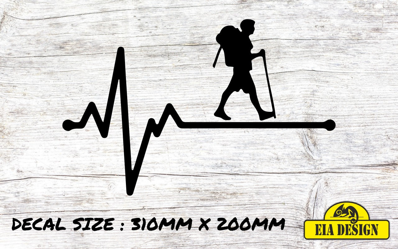 HEARTBEAT 13 vinyl DECAL sticker for car van campervan 310mm x 200mm