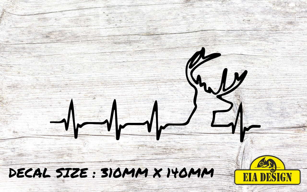 HEARTBEAT 14 vinyl DECAL sticker for car van campervan 310mm x 140mm