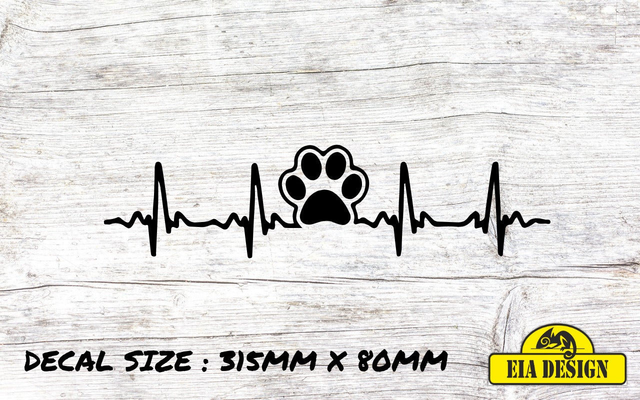 HEARTBEAT 25 vinyl DECAL sticker for car van campervan 310mm x 80mm