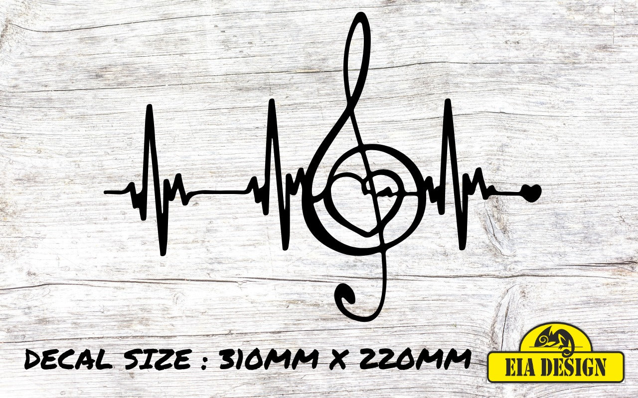 HEARTBEAT 33 vinyl DECAL sticker for car van campervan 310mm x 220mm