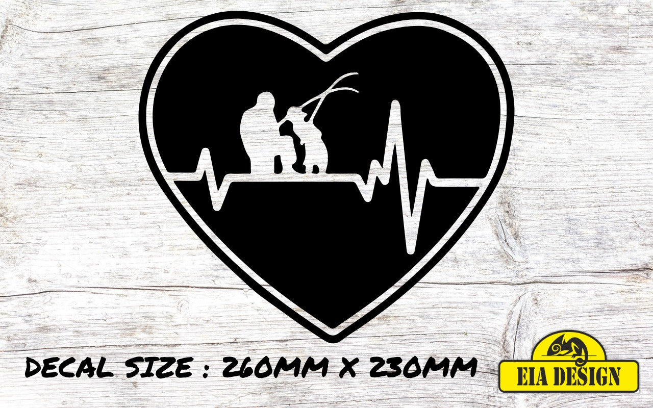 HEARTBEAT 35 vinyl DECAL sticker for car van campervan 260mm x 230mm