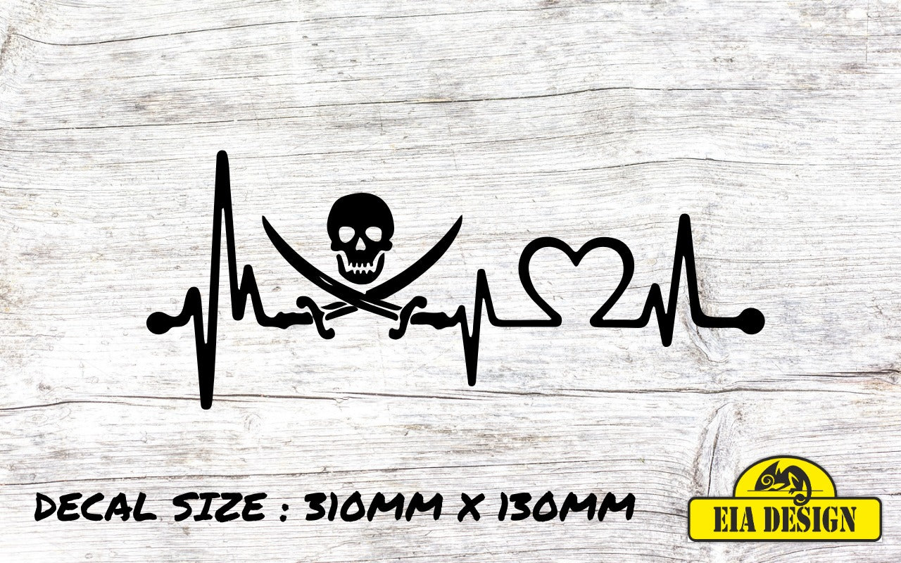 HEARTBEAT 37 vinyl DECAL sticker for car van campervan 310mm x 130mm