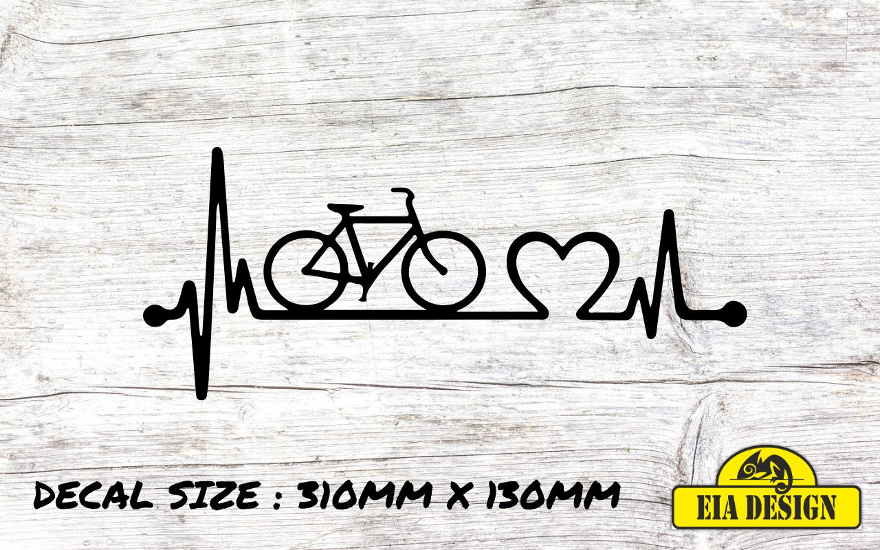 HEARTBEAT 40 vinyl DECAL sticker for car van campervan 310mm x 130mm
