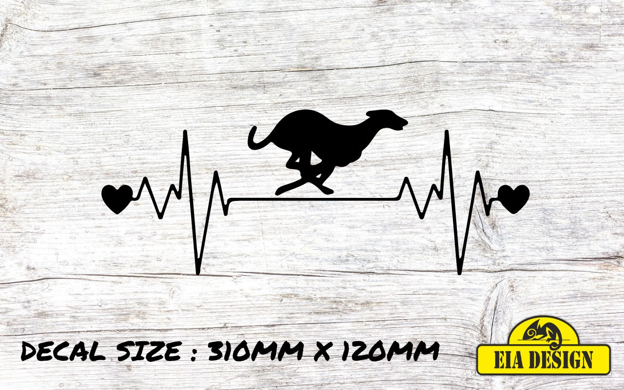HEARTBEAT 9 vinyl DECAL sticker for car van campervan 310mm x 120mm