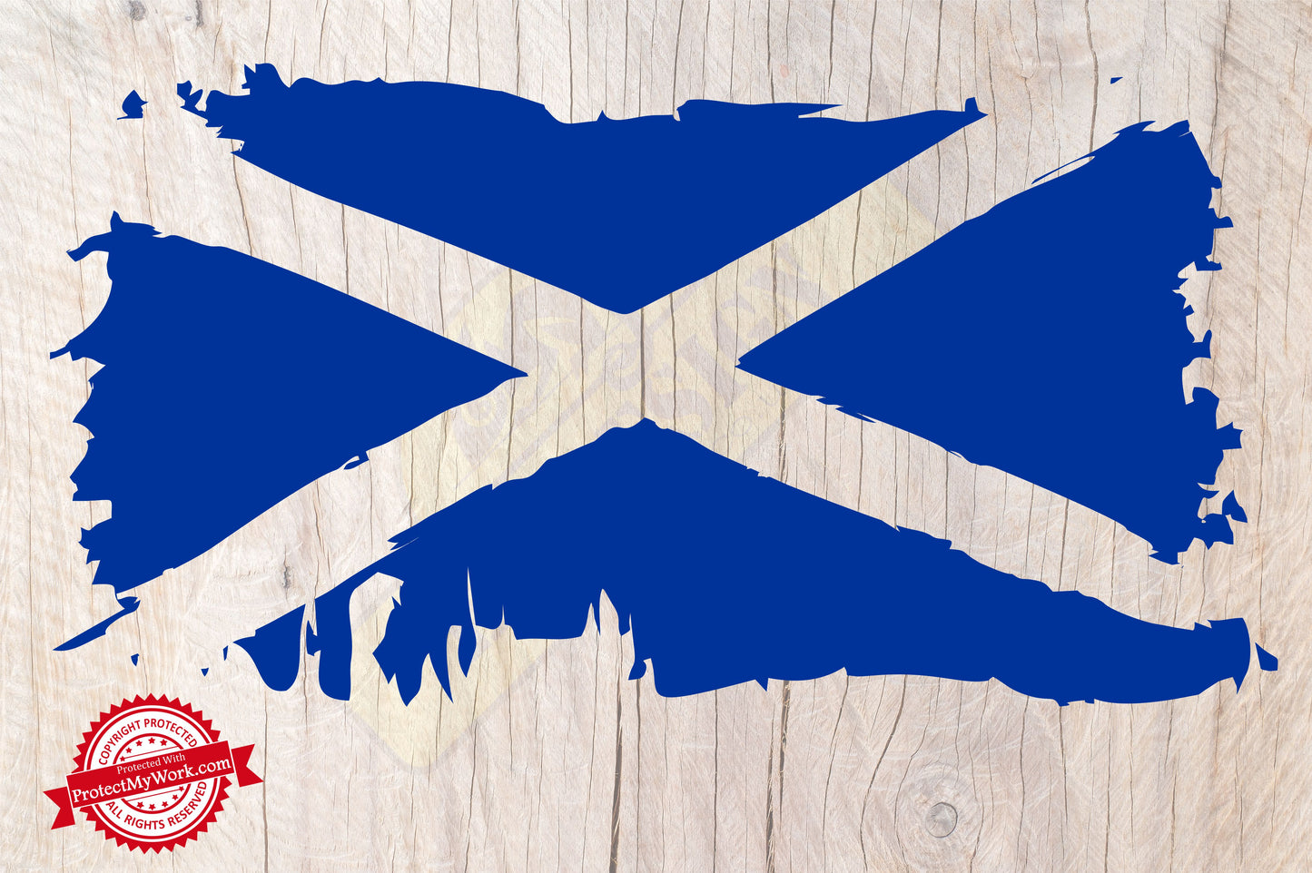 SCOTLAND FLAG Distressed vinyl DECAL sticker for car van campervan 1000mm x 520mm
