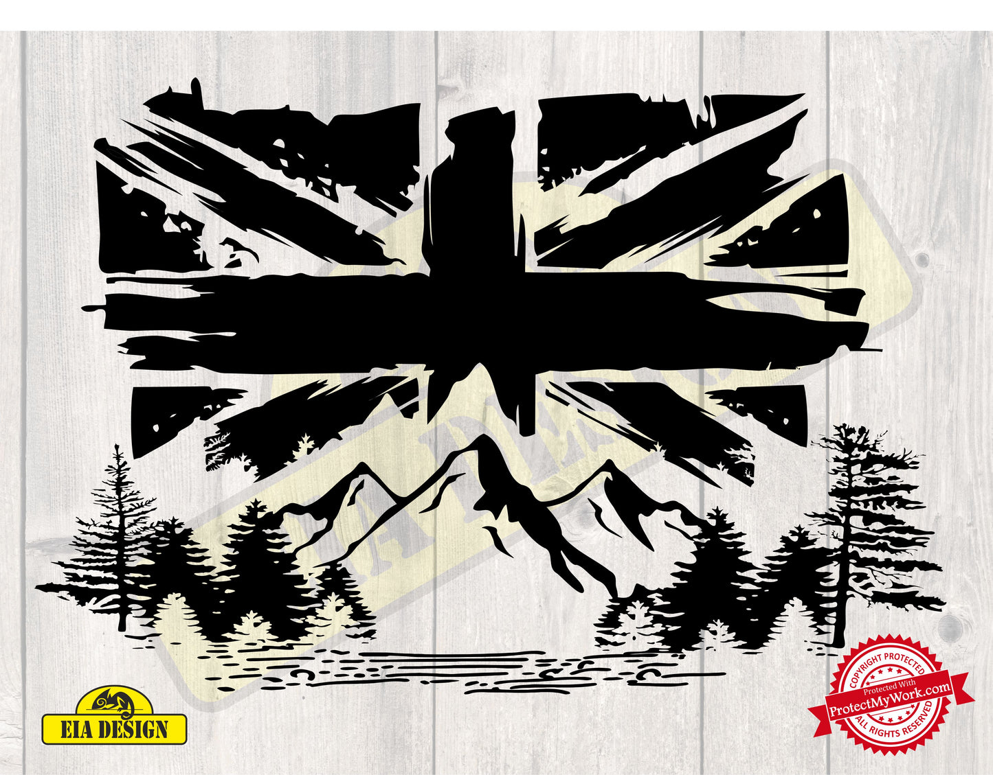 UK FLAG CARAVAN CAMPER VAN No.4 vinyl DECAL sticker for car van campervan