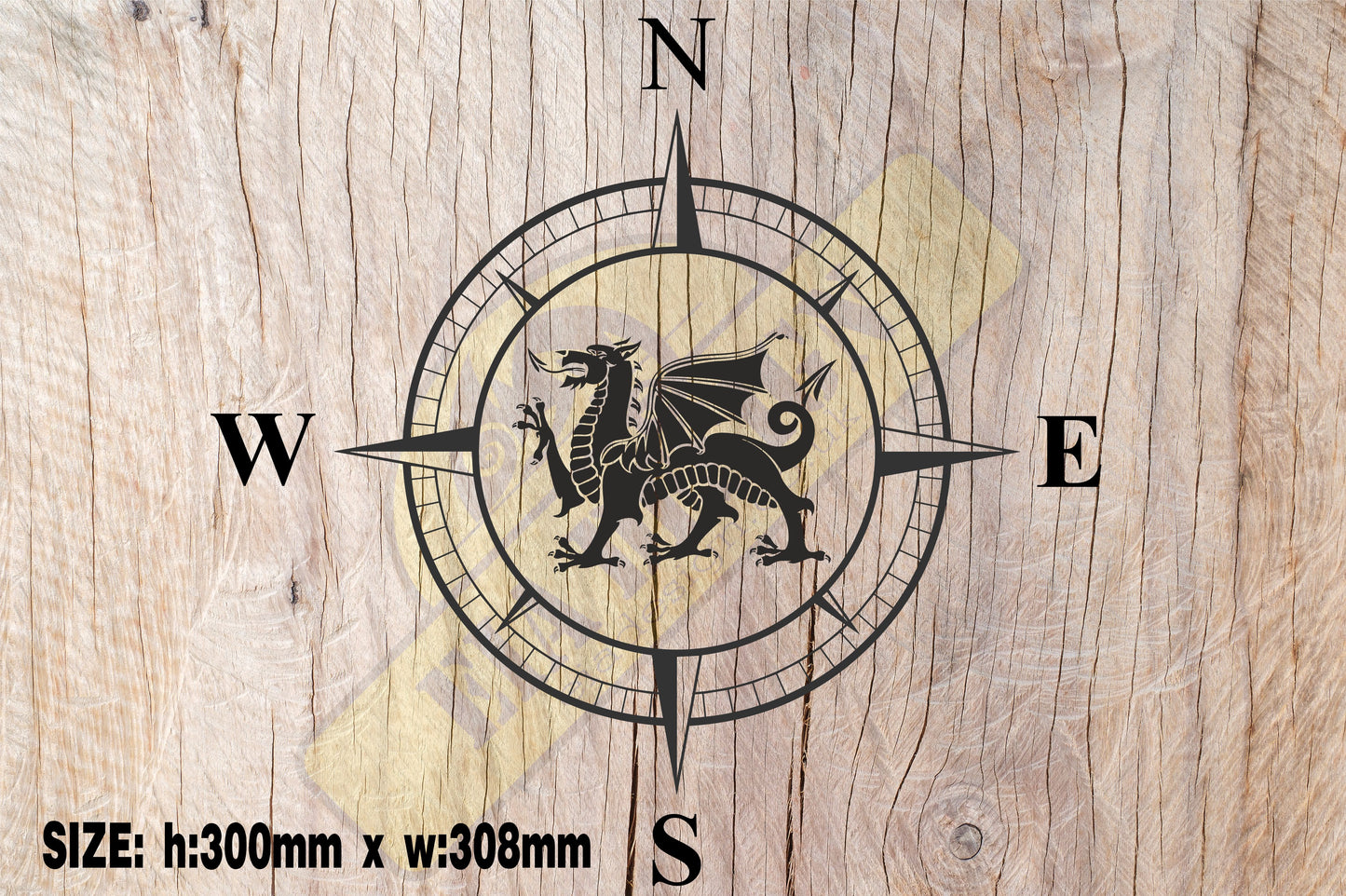WELSH DRAGON COMPASS V2 vinyl DECAL sticker for car van campervan