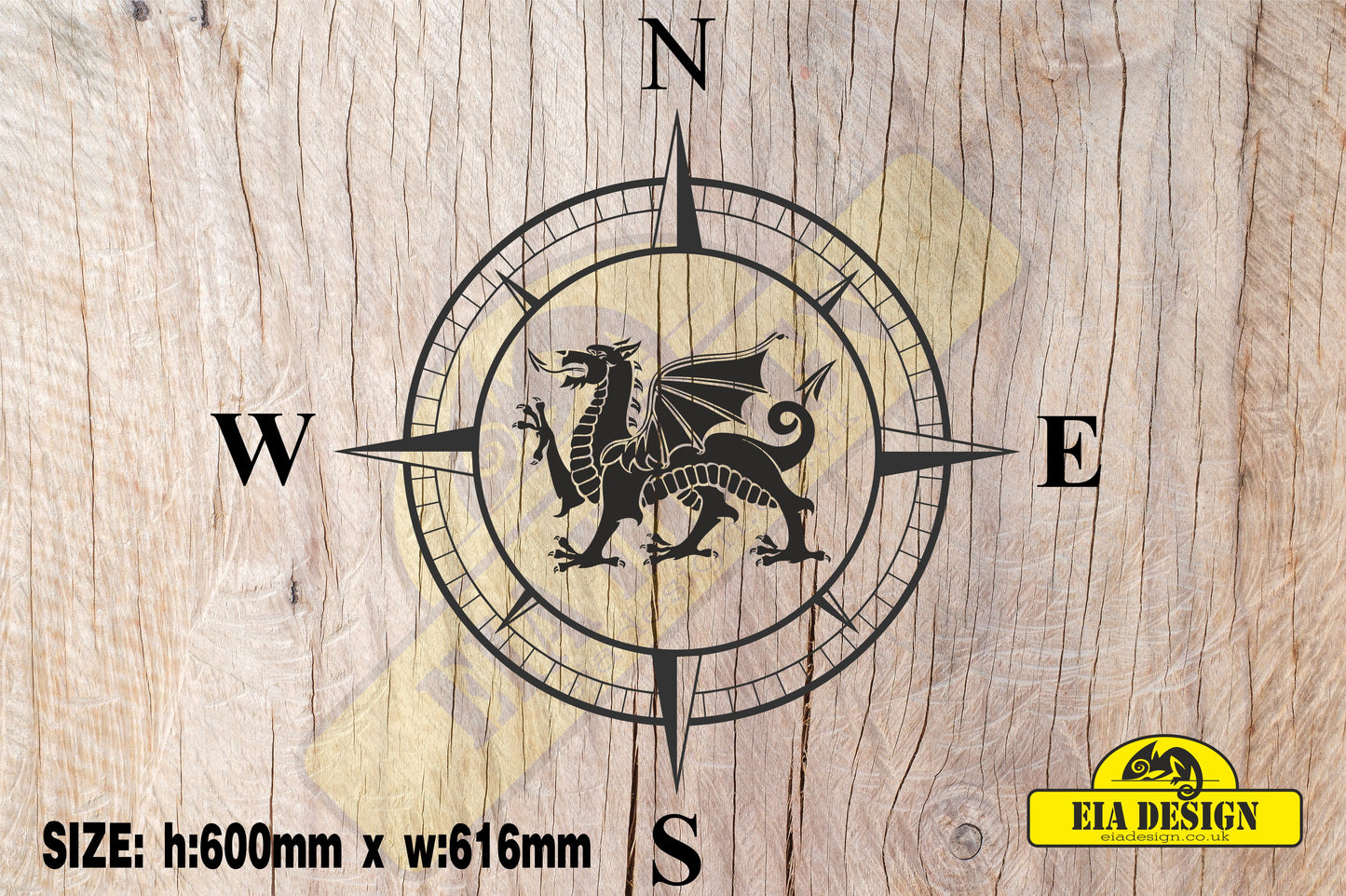 WELSH DRAGON COMPASS V2 vinyl DECAL sticker for car van campervan