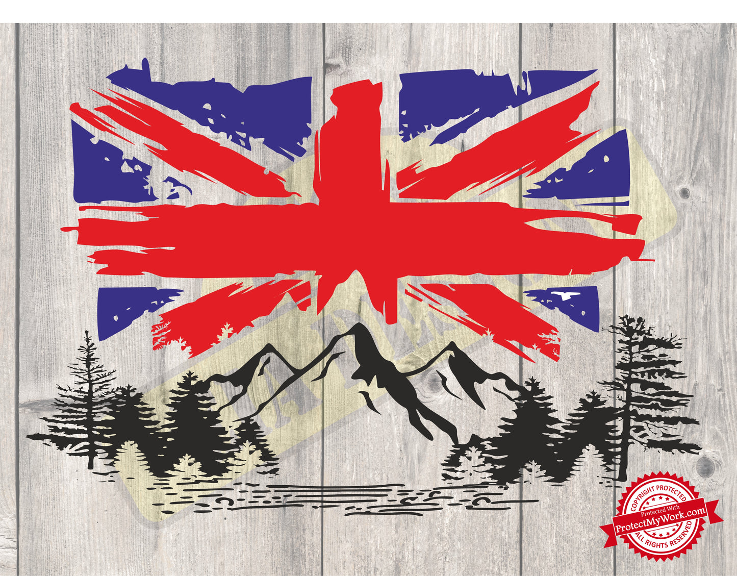 UK FLAG CARAVAN CAMPER  VAN No.411 vinyl DECAL sticker for car van campervan - 3 colour