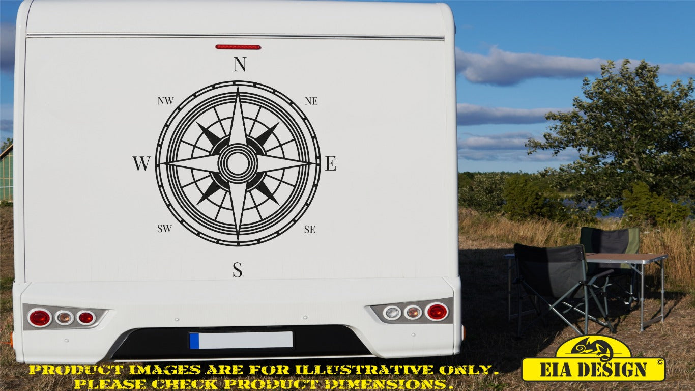 COMPASS 44 vinyl DECAL sticker for car van camper van 540mm x 540mm